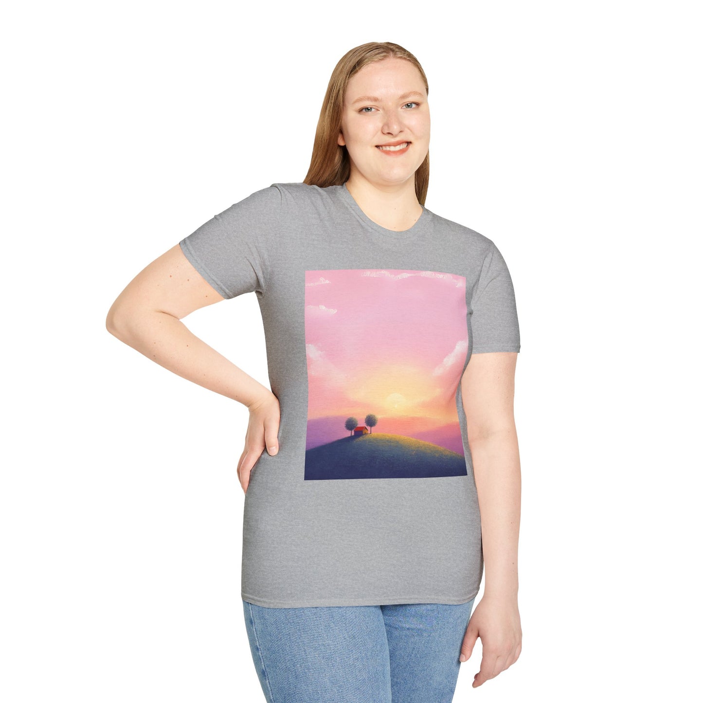 Serene Sunset Unisex Softstyle T-Shirt - Perfect for Nature Lovers