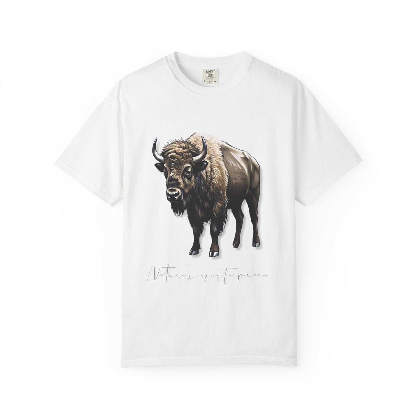 Nature-Inspired Buffalo Unisex T-Shirt - Garment-Dyed Design