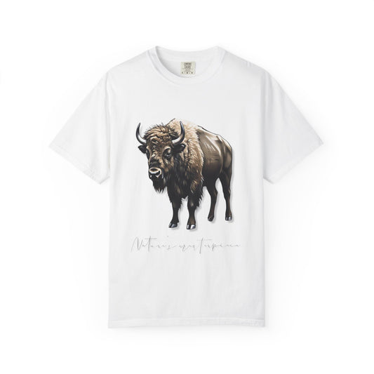 Nature-Inspired Buffalo Unisex T-Shirt - Garment-Dyed Design