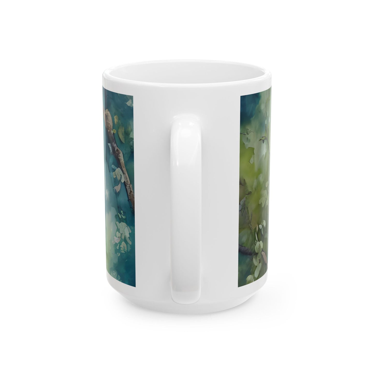 Vibrant Peacock Ceramic Mug - 11oz & 15oz