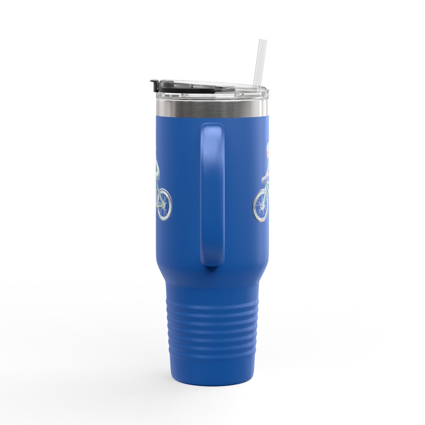 Cycling Enthusiast Insulated Travel Mug | 40oz with Bicycle Design | Perfect for Outdoor Adventures