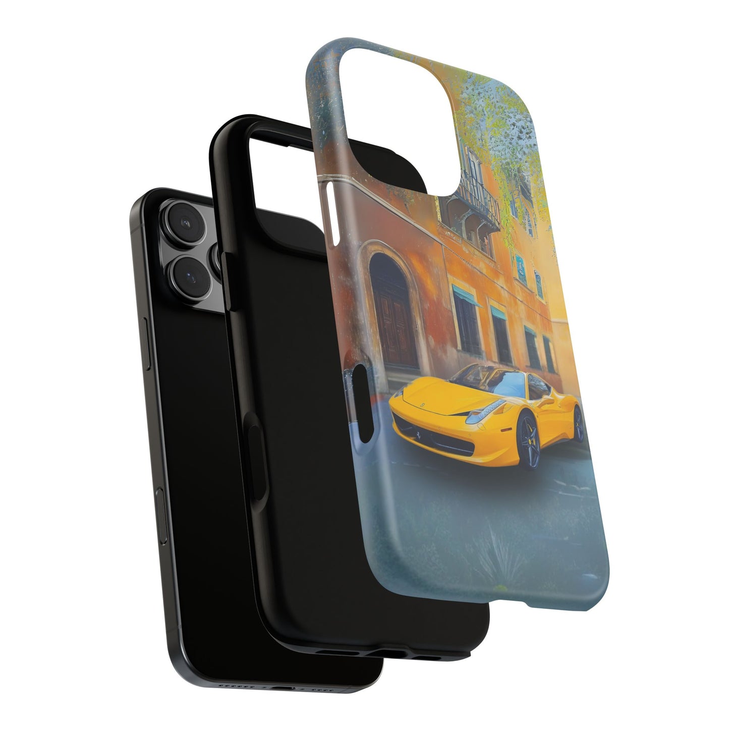 Ferrari Yellow Tough Phone Case - Stylish and Durable
