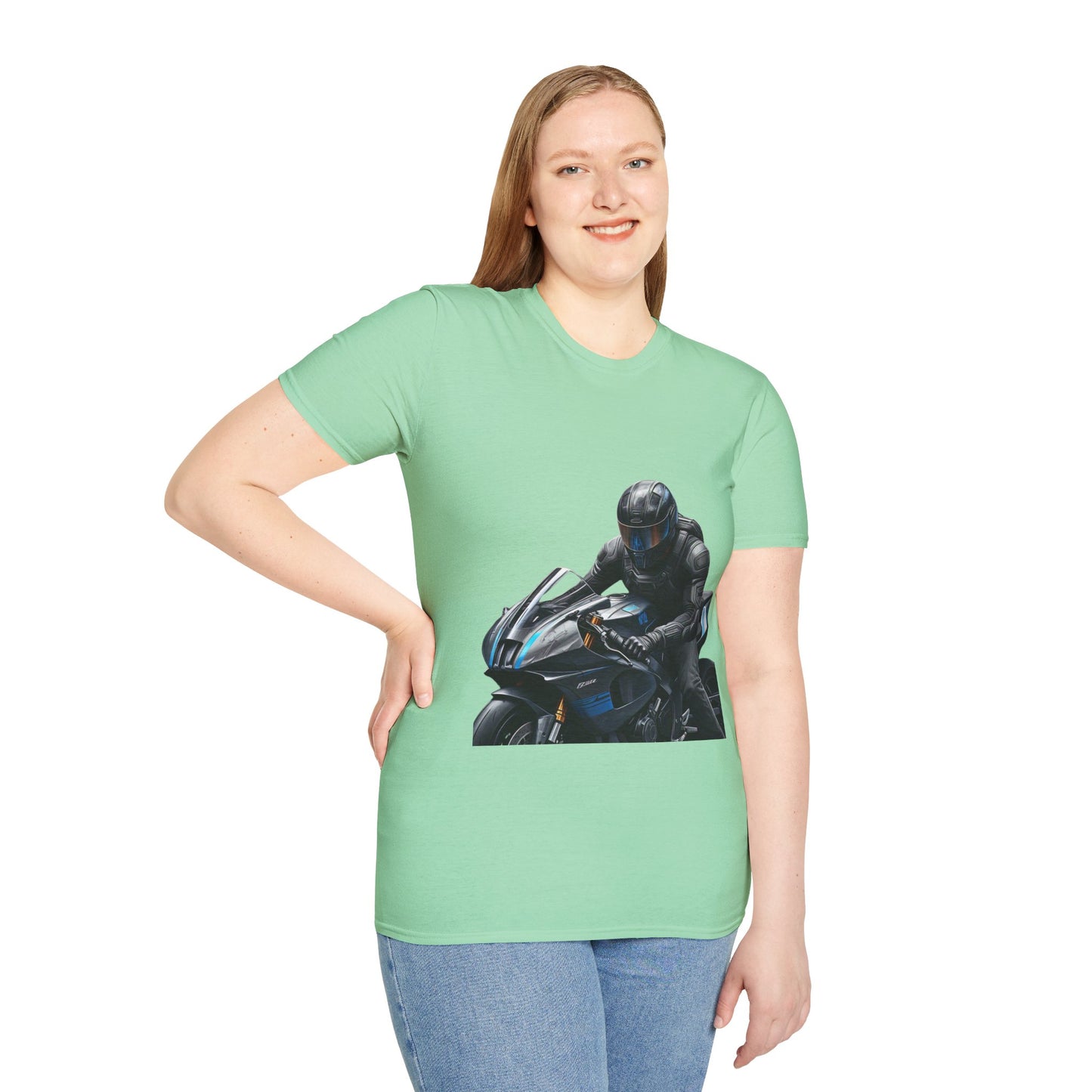 Motorcycle Rider Tee - Unisex Softstyle T-Shirt