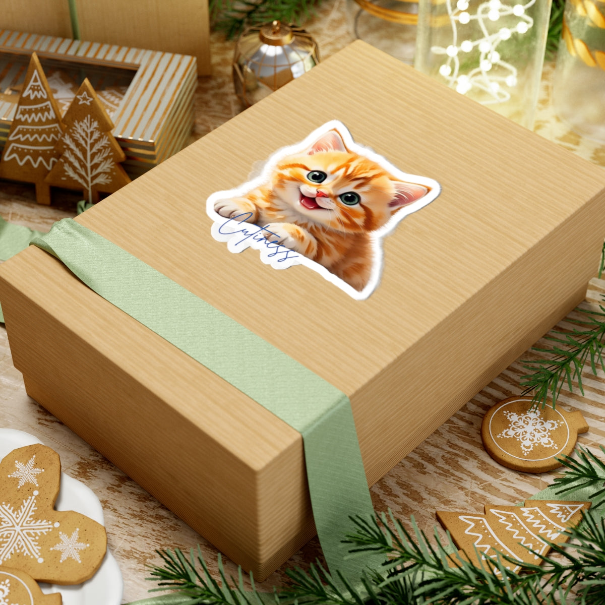 Cute Cat Kiss-Cut Stickers | Adorable Feline Decor for Cat Lovers