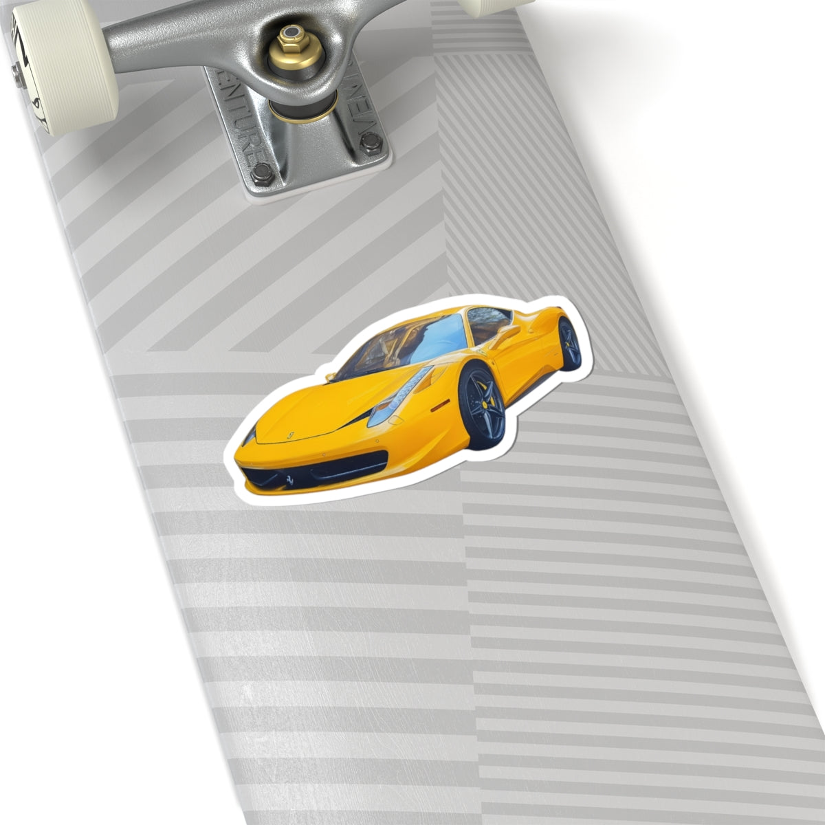 Vibrant Yellow Sports Car Kiss-Cut Stickers - Perfect for Car Enthusiasts