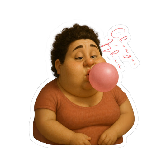 Funny Kiss-Cut Stickers - Chill Out Vibes with Bubble Gum Character