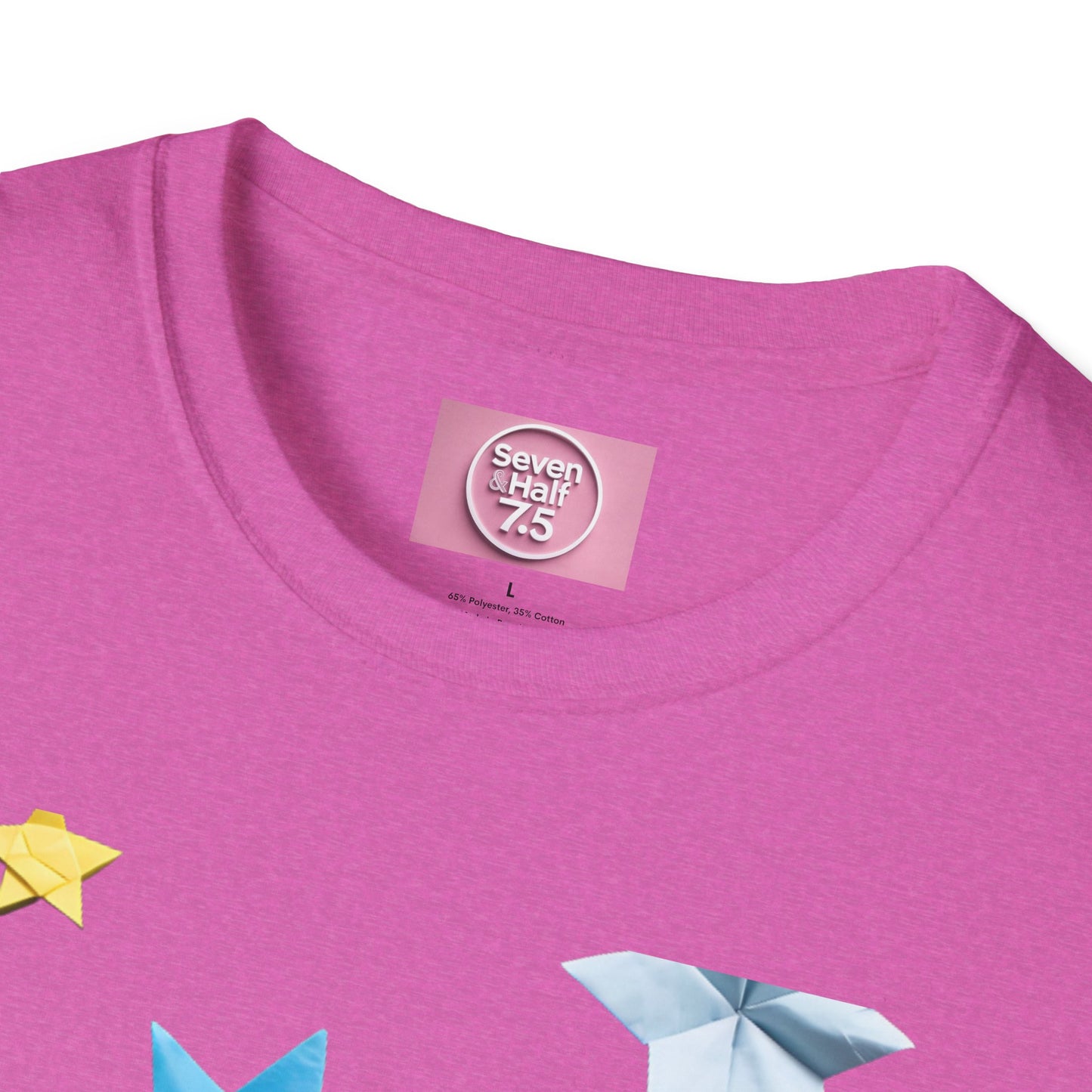 Origami Star Unisex Softstyle T-Shirt - Colorful Paper Art Tee for Creative Souls