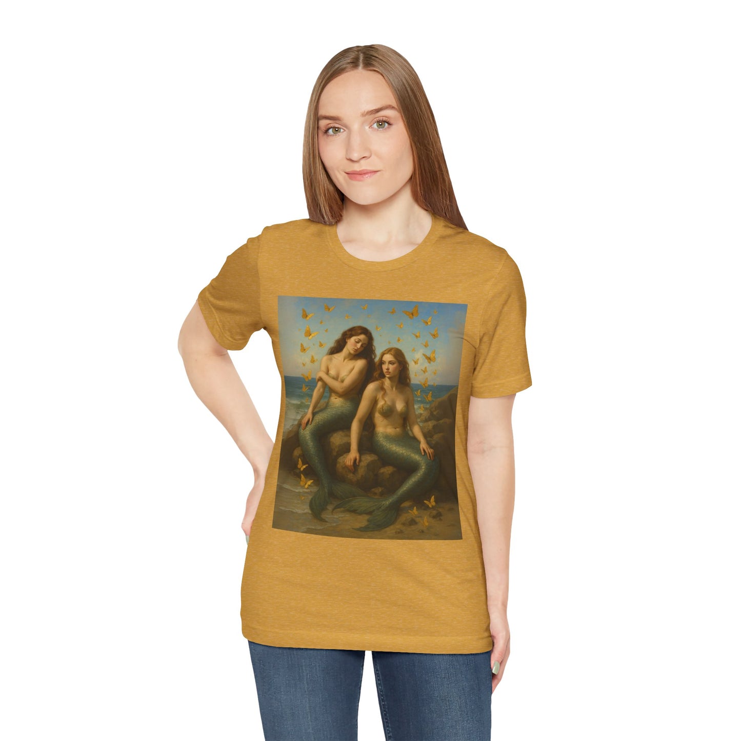 Mermaid Goddess Tee - Artistic Short Sleeve Shirt