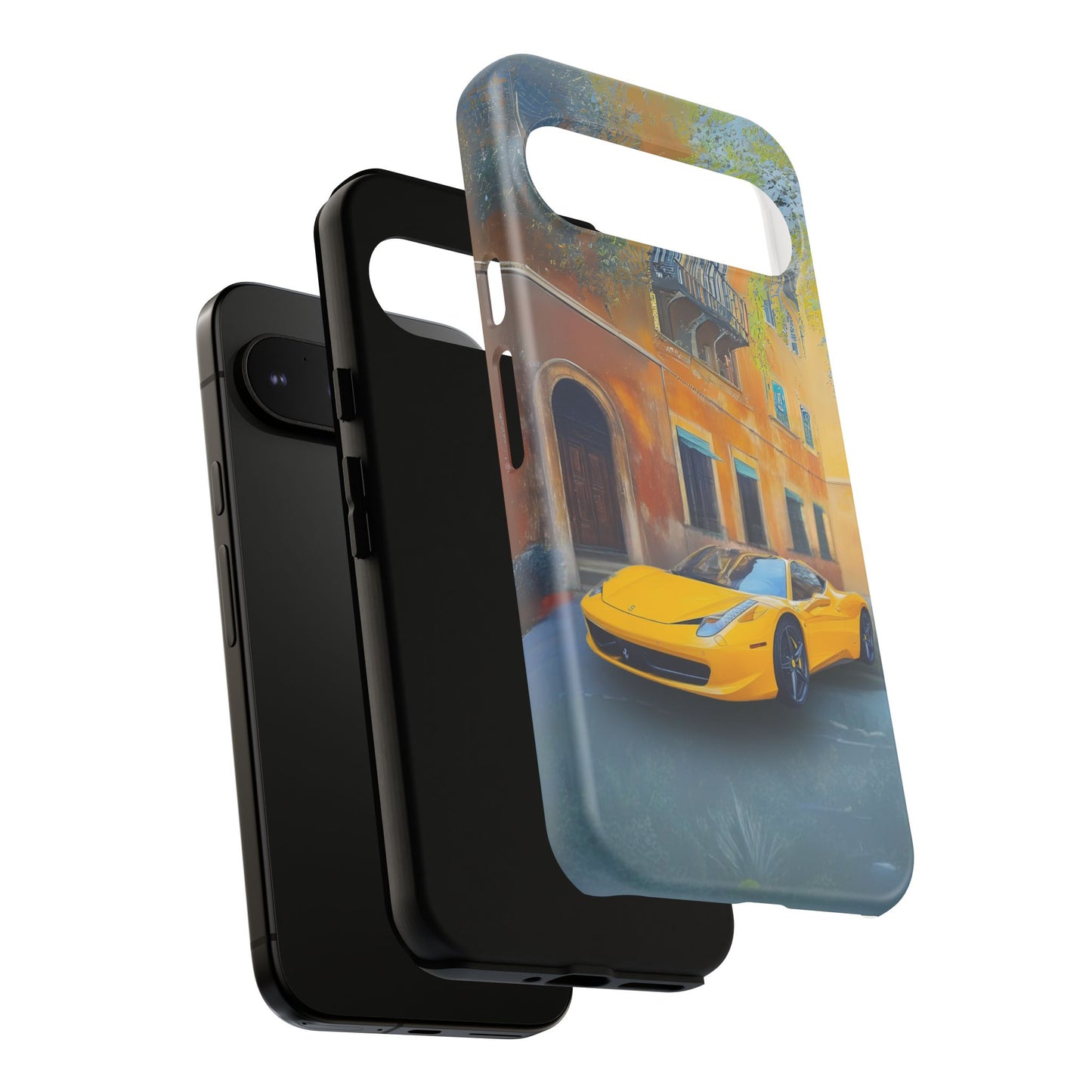 Ferrari Yellow Tough Phone Case - Stylish and Durable