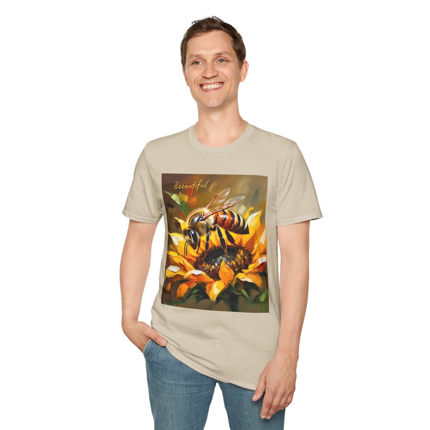 Bee-autiful Unisex Softstyle T-Shirt | Nature Lover's Gift | Perfect for Spring & Summer