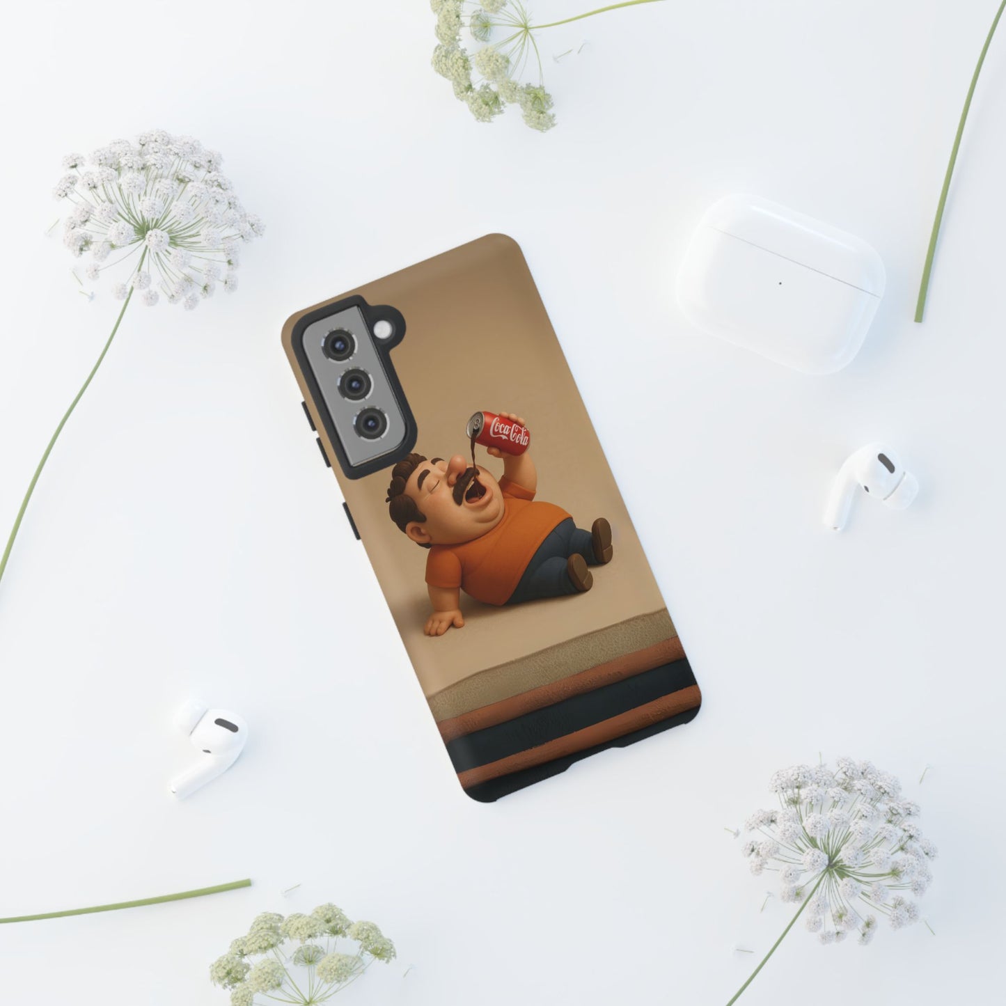 Funny Cartoon Phone Case - 'Coca-Cola Chill' Design