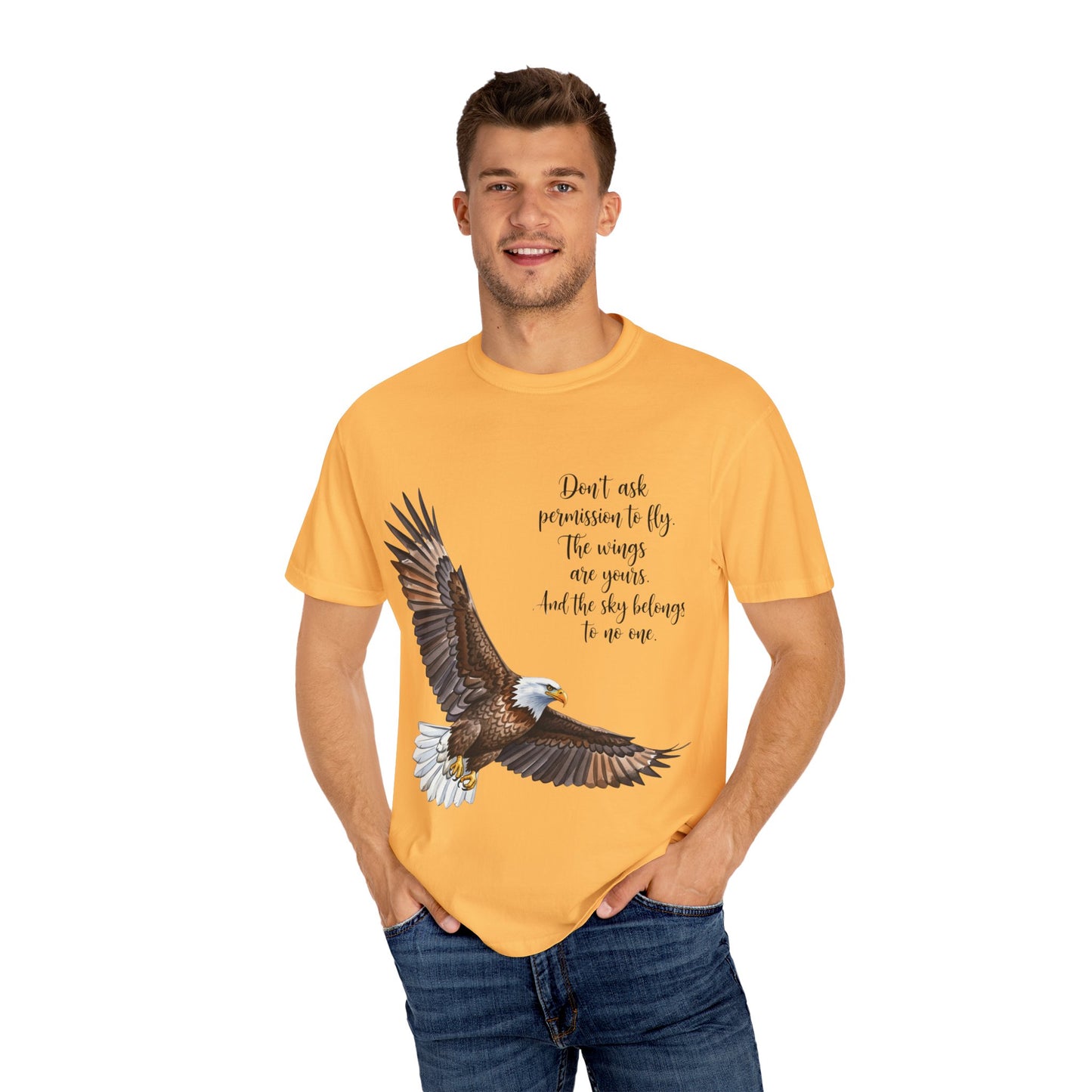 Inspirational Eagle T-Shirt, Motivational Apparel, Gift for Nature Lovers, Unisex Size, Eco-Friendly Fashion, Casual Wear