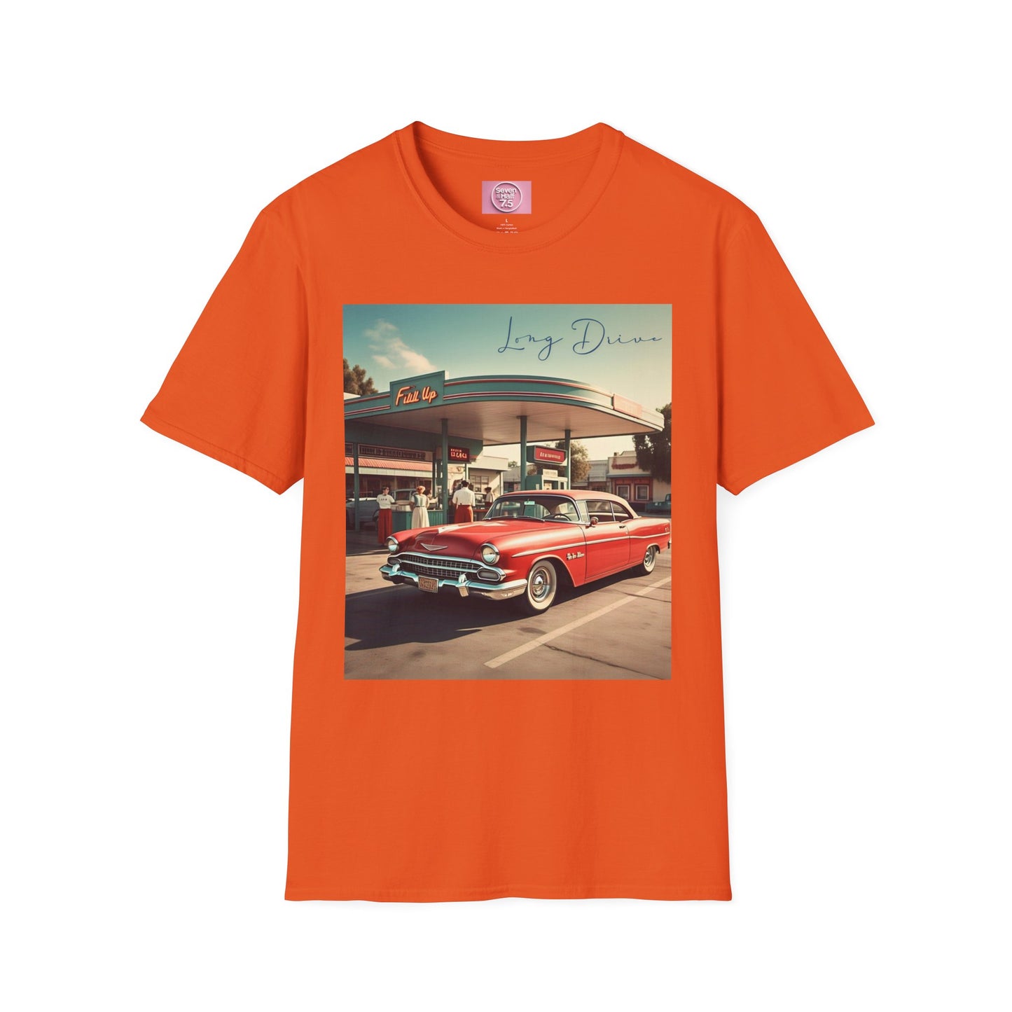 Retro Car Unisex Softstyle T-Shirt - Long Drive Graphic Tee