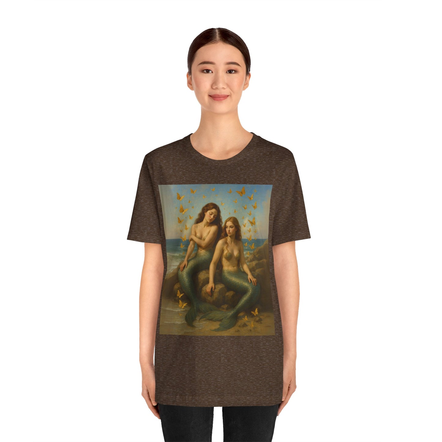 Mermaid Goddess Tee - Artistic Short Sleeve Shirt