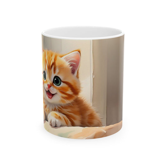Cute Cat Ceramic Mug - 11oz & 15oz | Perfect Gift for Cat Lovers
