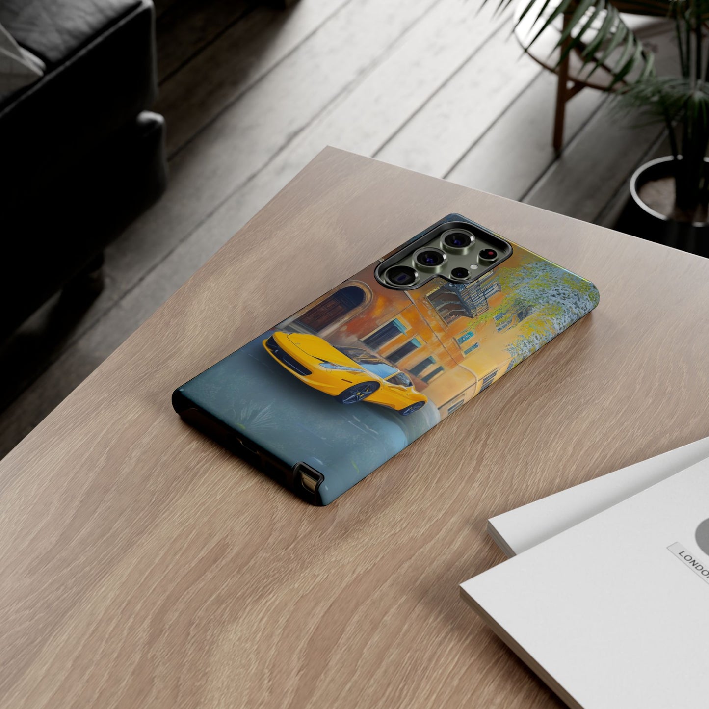 Ferrari Yellow Tough Phone Case - Stylish and Durable