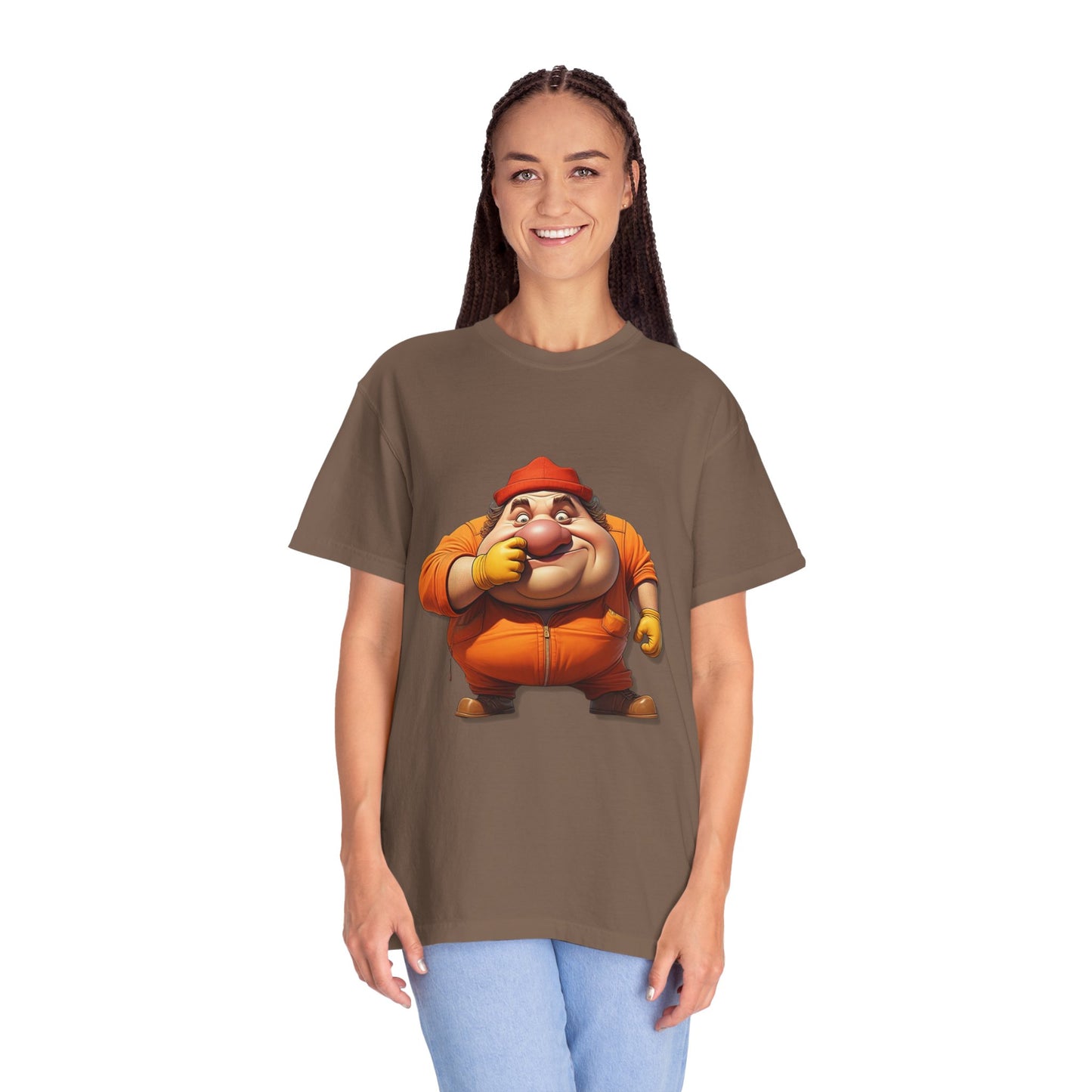 Fun Cartoon Character Unisex Garment-Dyed T-Shirt