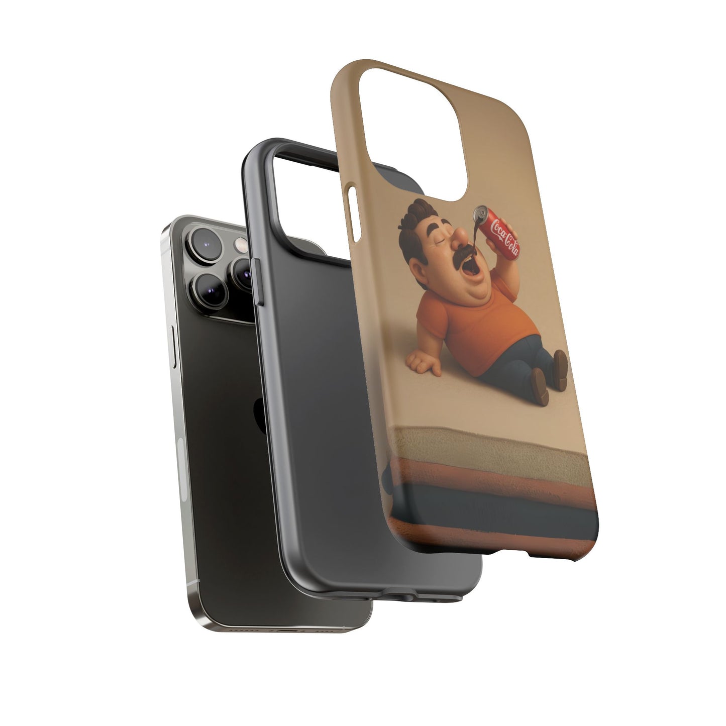 Funny Cartoon Phone Case - 'Coca-Cola Chill' Design