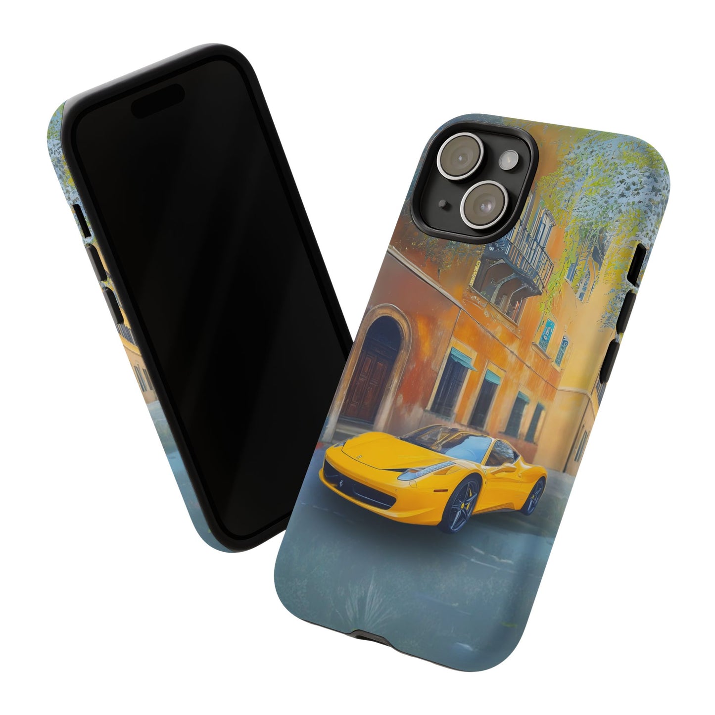 Ferrari Yellow Tough Phone Case - Stylish and Durable