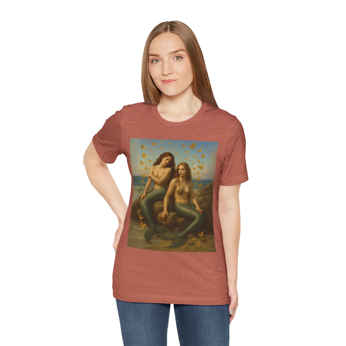 Mermaid Goddess Tee - Artistic Short Sleeve Shirt