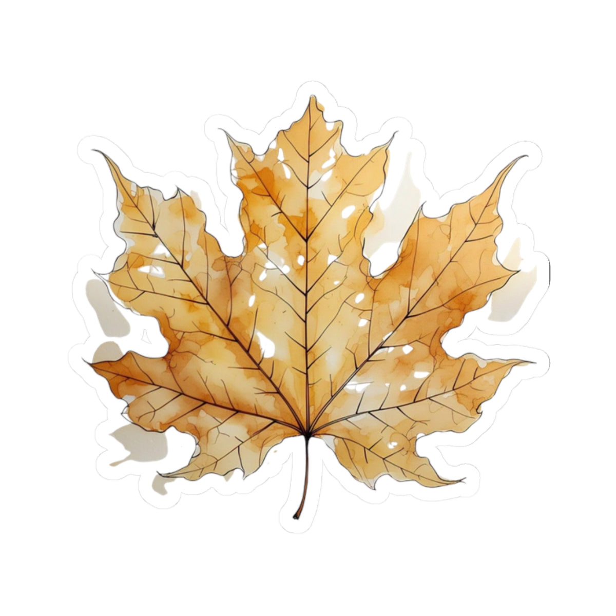 Autumn Leaf Kiss-Cut Stickers - Waterproof, Ideal for Laptops & Journals