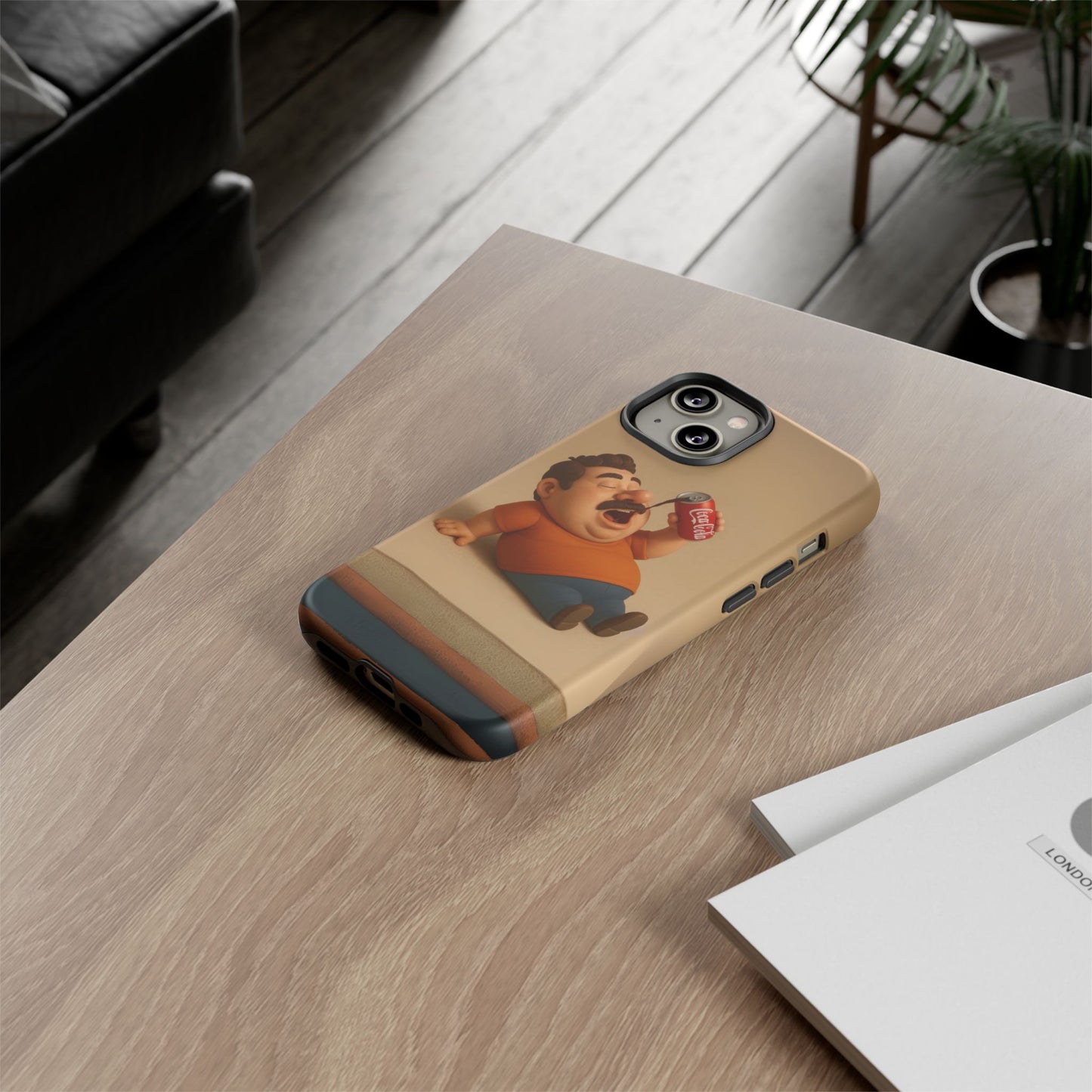 Funny Cartoon Phone Case - 'Coca-Cola Chill' Design