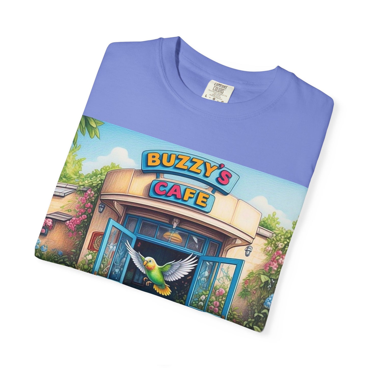 Buzzy's Cafe Unisex Garment-Dyed T-Shirt - Vibrant Summer Vibes