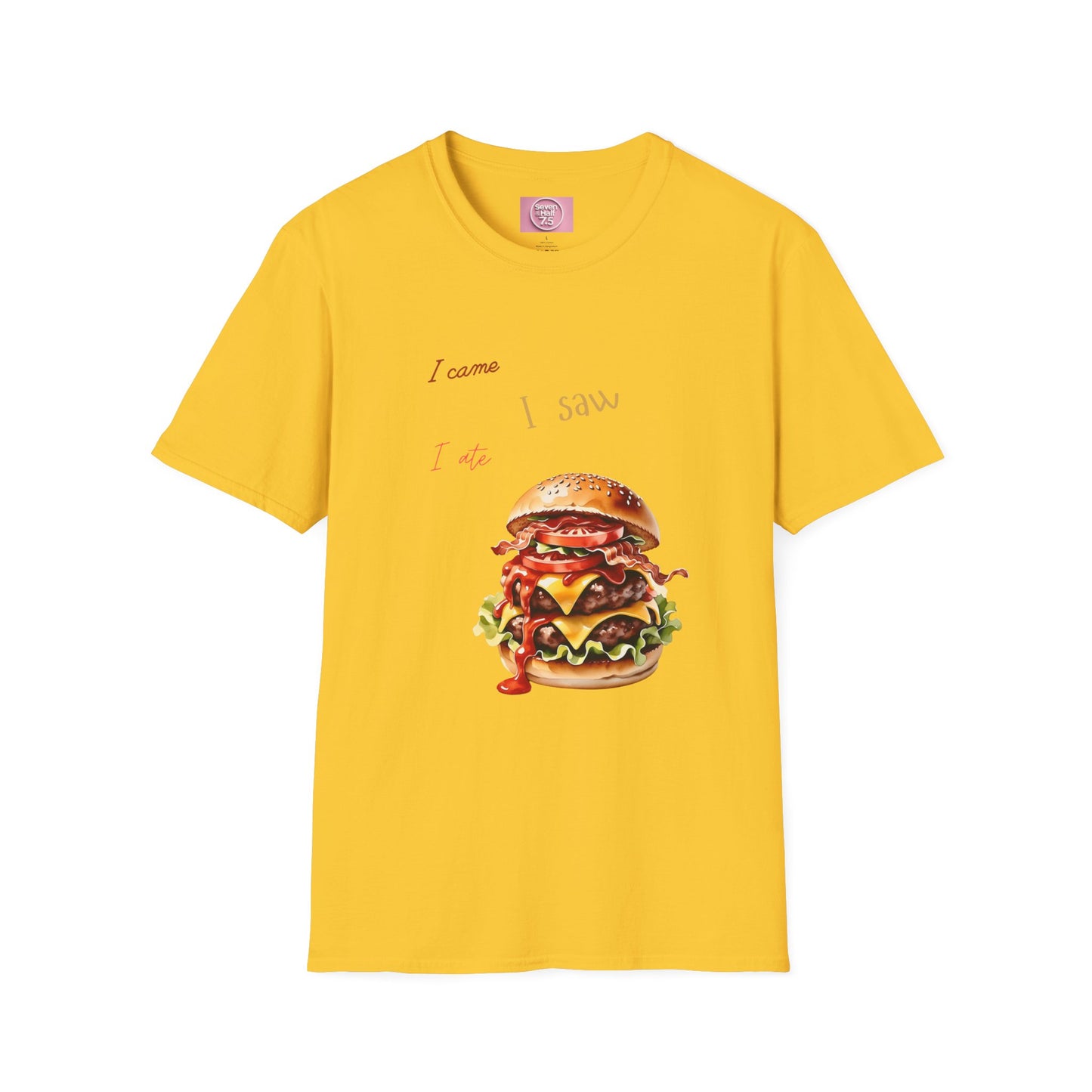 I Came, I Ate Burger Graphic Unisex Softstyle T-Shirt