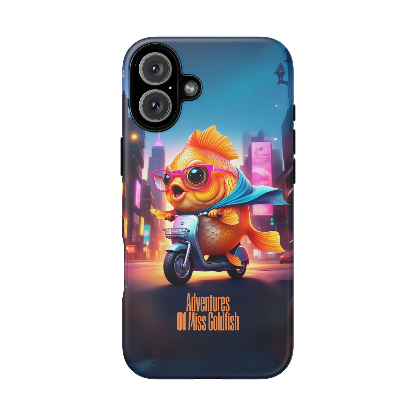 Adventures of Miss Goldfish Phone Case - Fun & Colorful Tough Cover for Fish Lovers