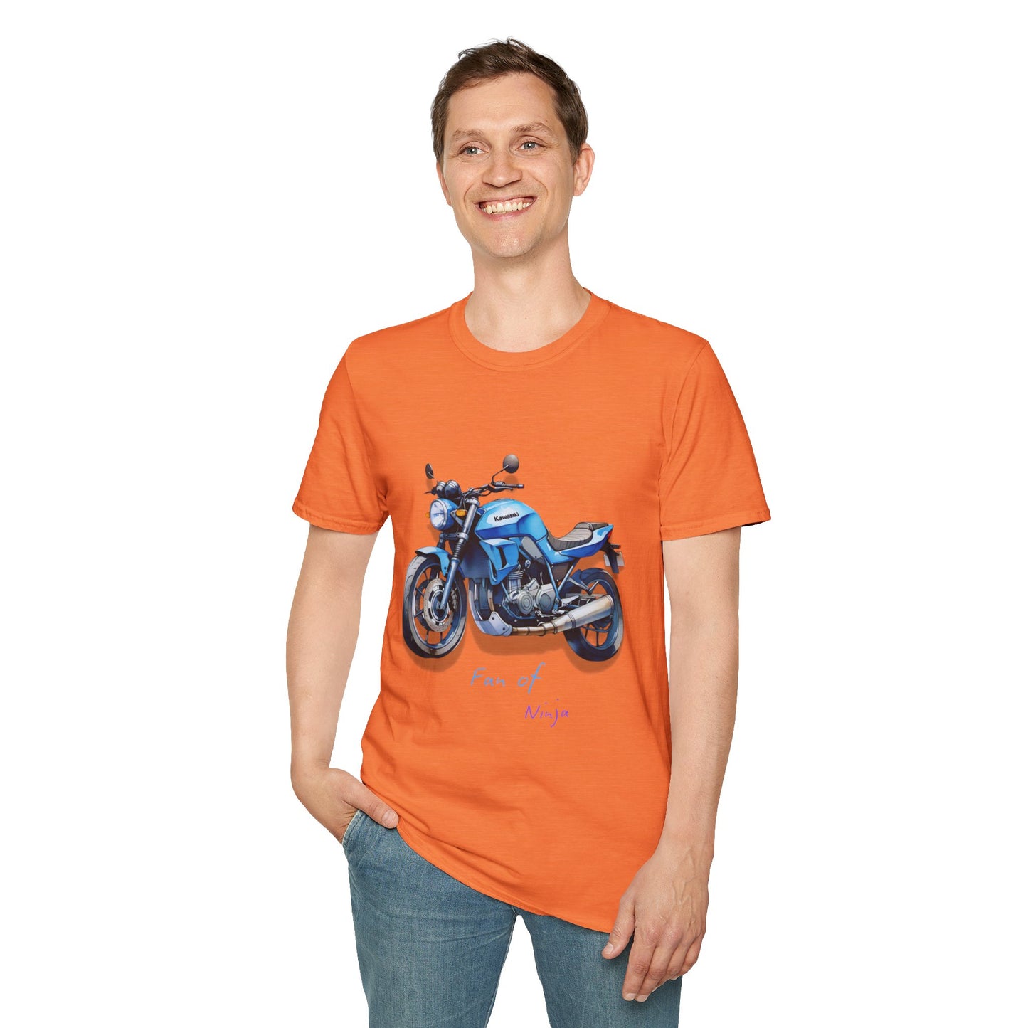 Unisex Softstyle T-Shirt - 'Fan of Ninja' Motorcycle Graphic Tee for Riders