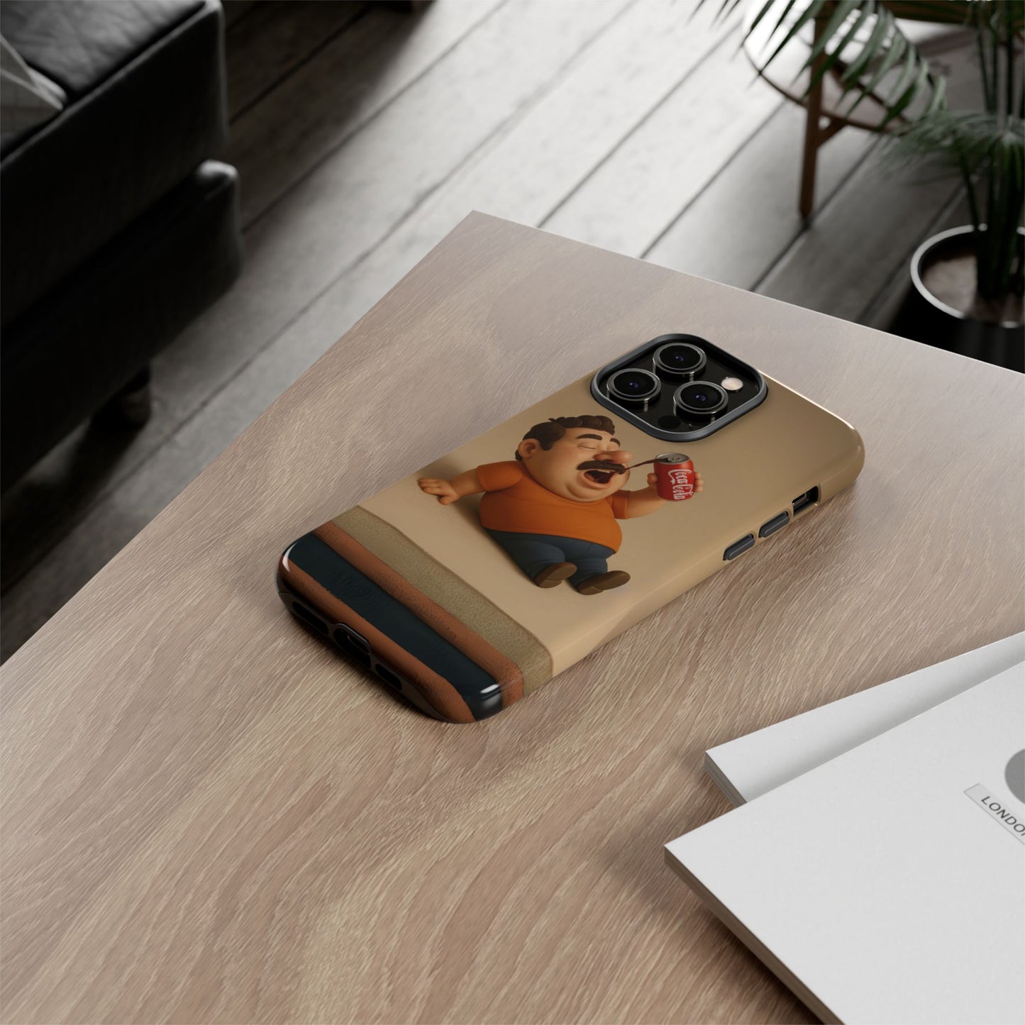 Funny Cartoon Phone Case - 'Coca-Cola Chill' Design