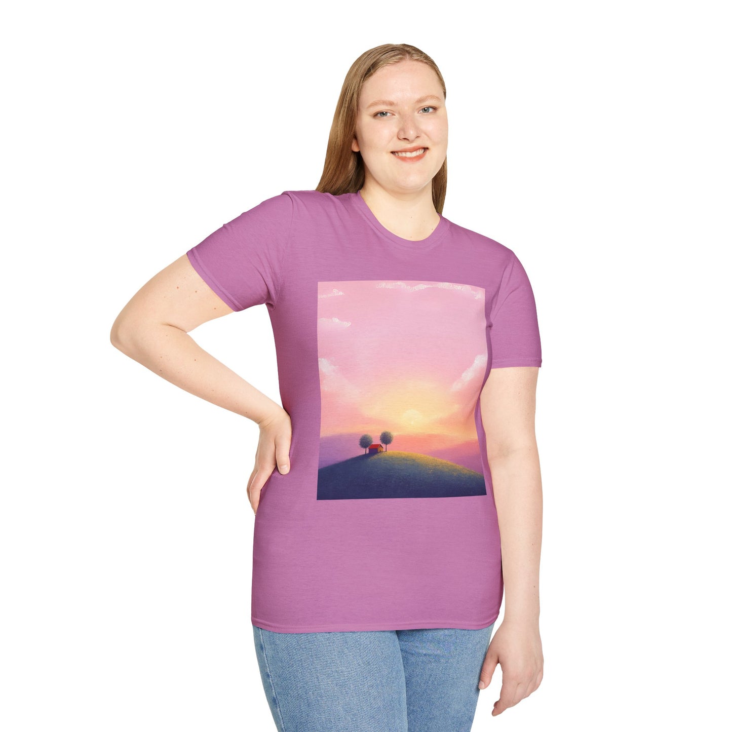 Serene Sunset Unisex Softstyle T-Shirt - Perfect for Nature Lovers