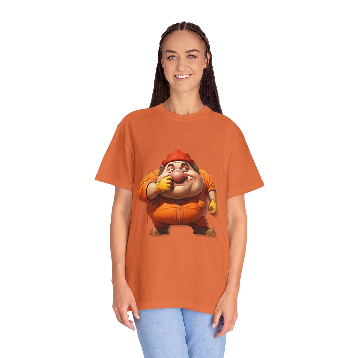 Fun Cartoon Character Unisex Garment-Dyed T-Shirt