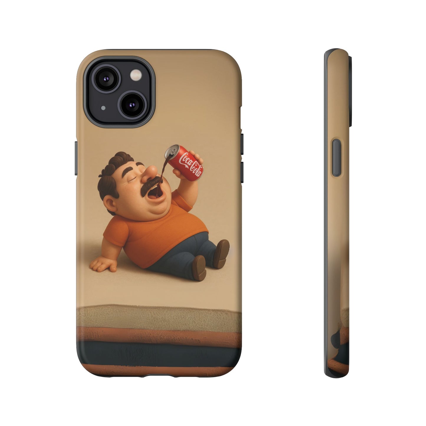 Funny Cartoon Phone Case - 'Coca-Cola Chill' Design