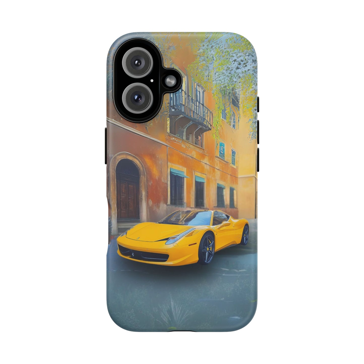 Ferrari Yellow Tough Phone Case - Stylish and Durable