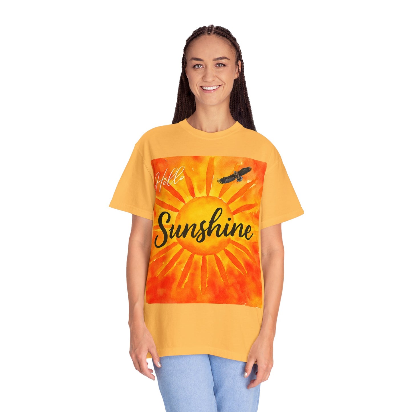 Hello Sunshine Unisex Garment-Dyed T-Shirt - Bright and Cheerful Summer Tee