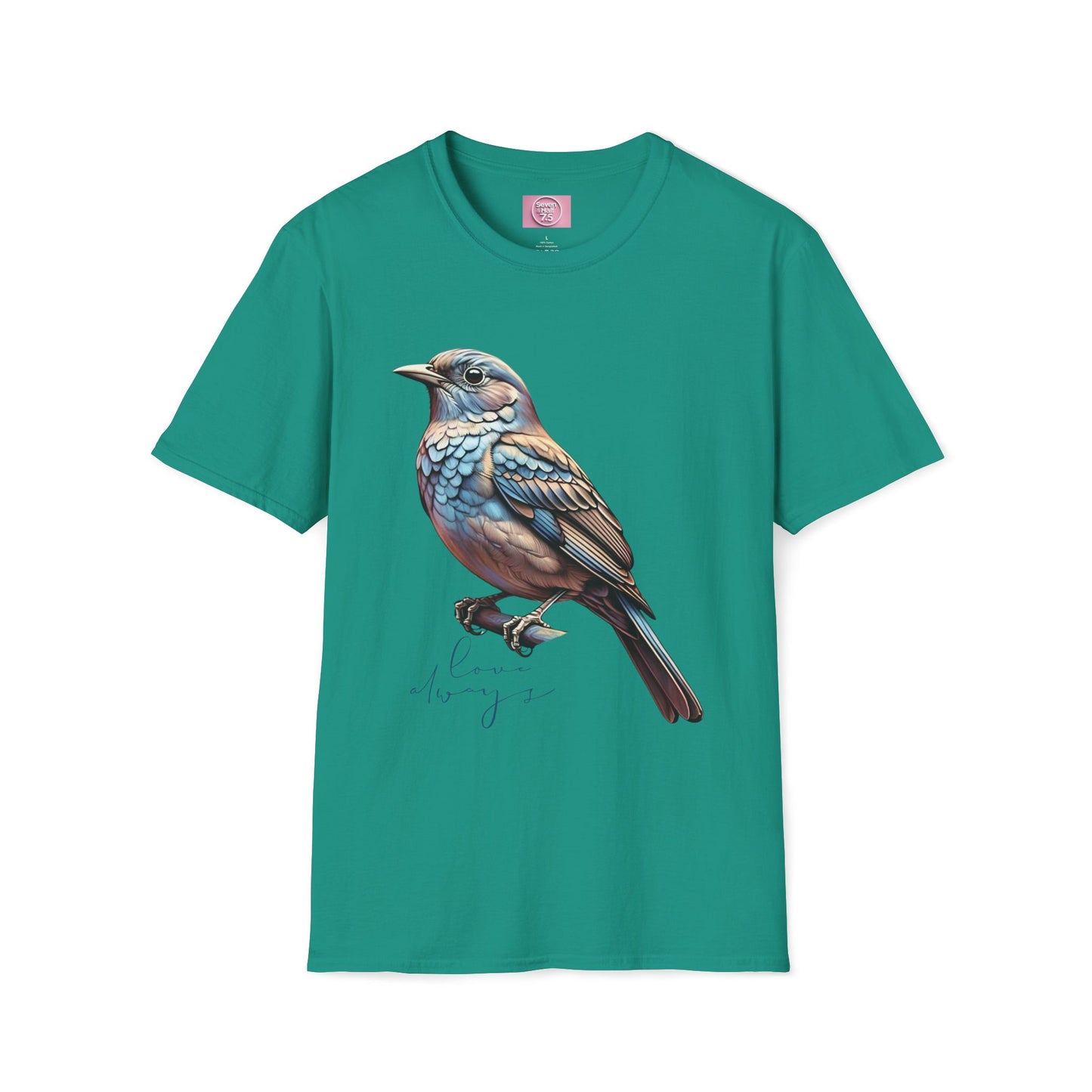 Nature-Inspired Bird Graphic T-Shirt for Soft Comfort