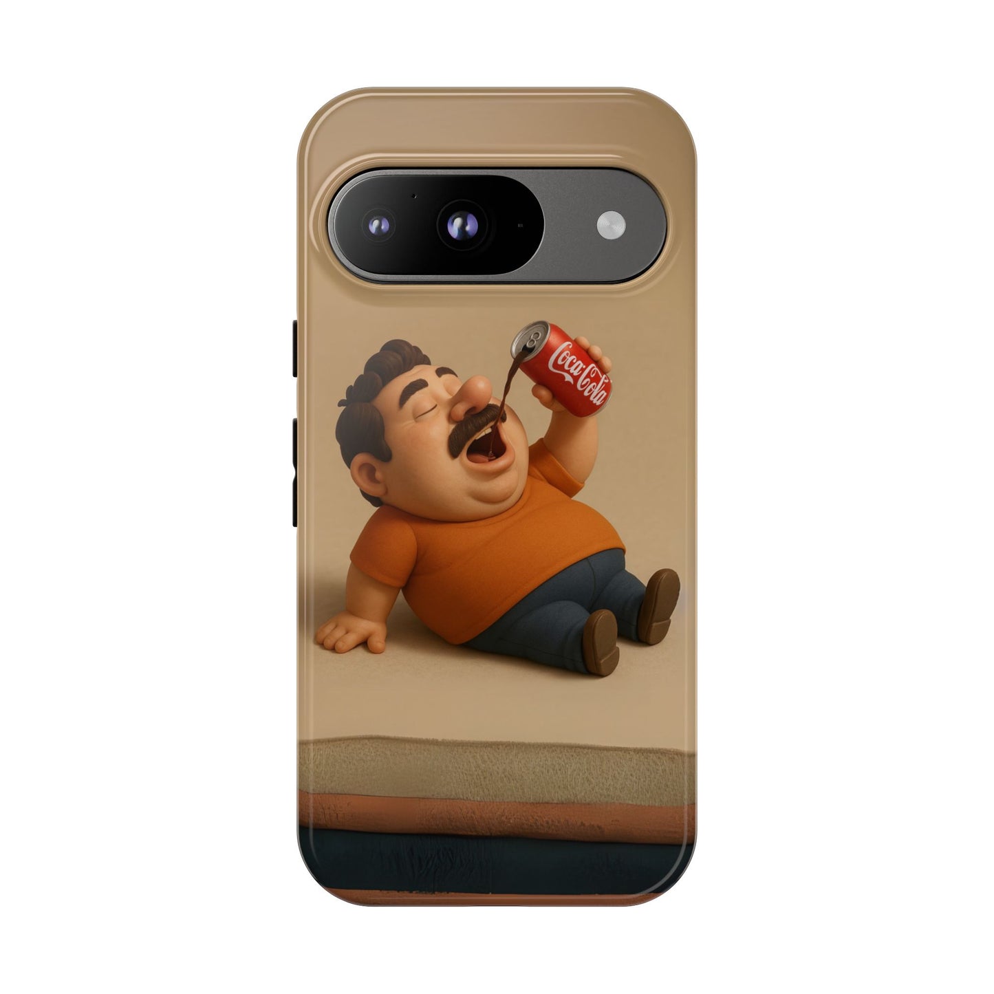 Funny Cartoon Phone Case - 'Coca-Cola Chill' Design