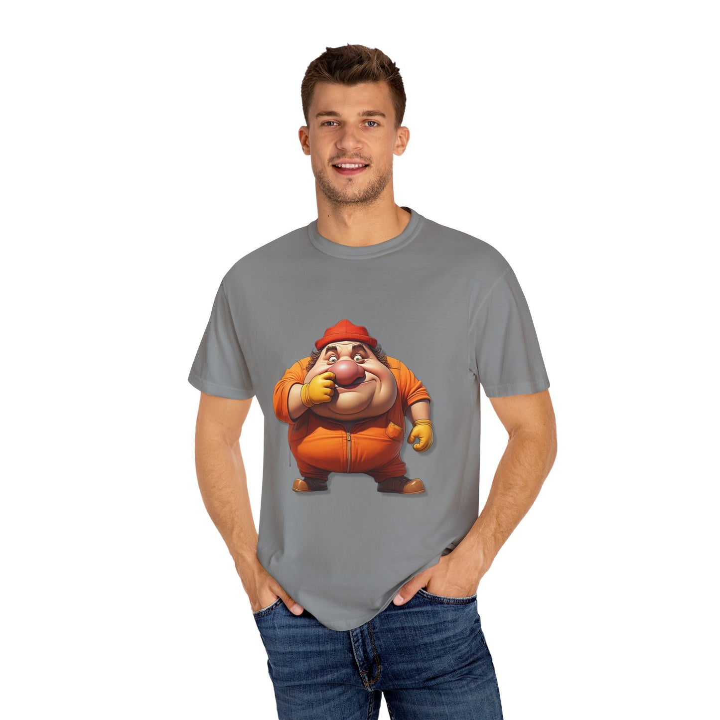 Fun Cartoon Character Unisex Garment-Dyed T-Shirt