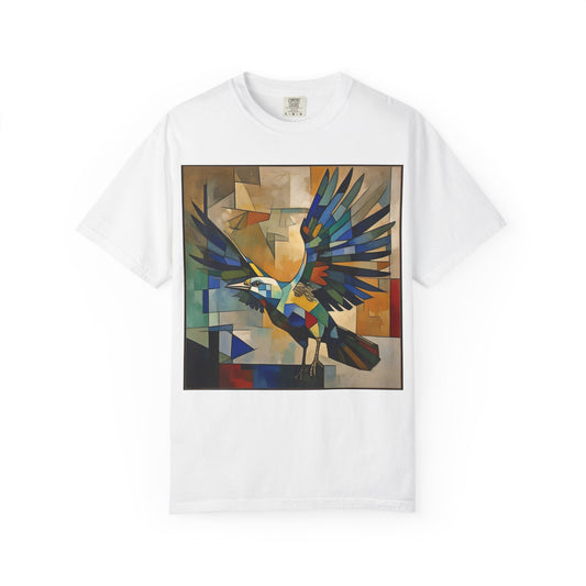 Colorful Bird Art Unisex T-Shirt - Vibrant Garment-Dyed Tee