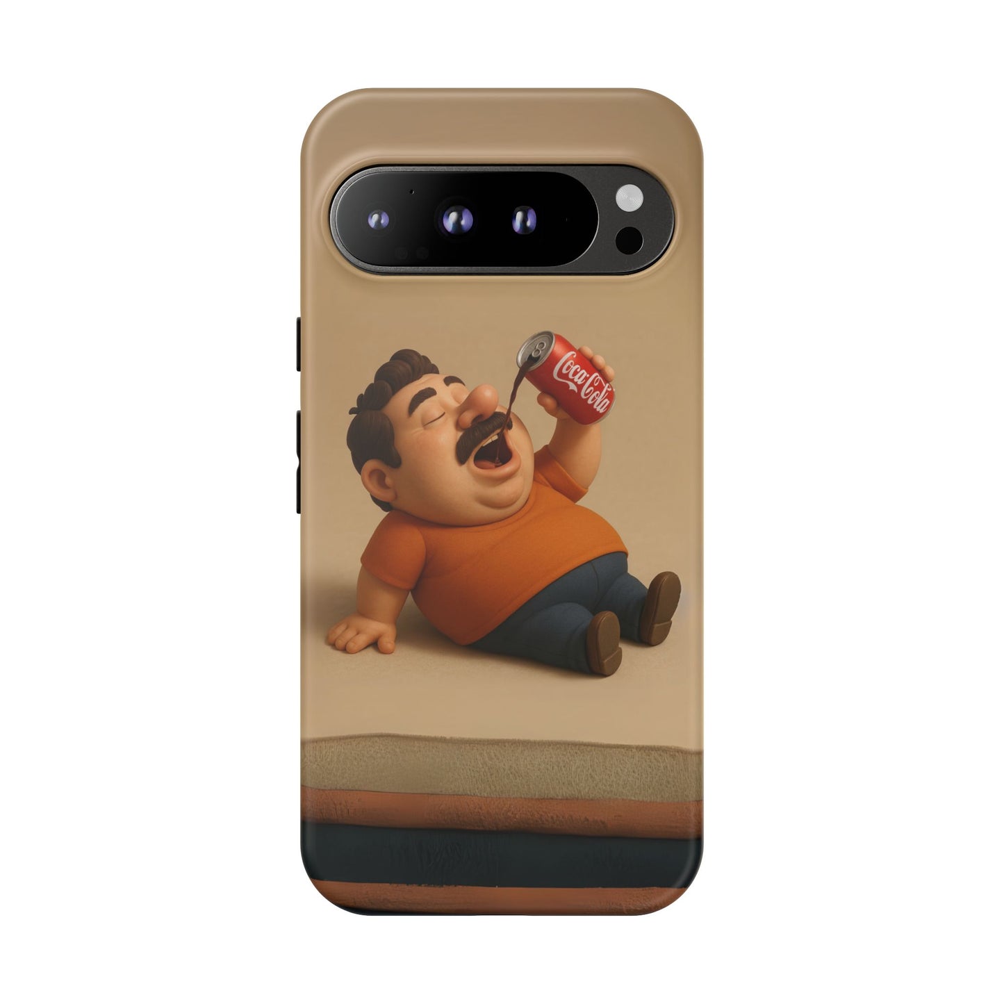 Funny Cartoon Phone Case - 'Coca-Cola Chill' Design