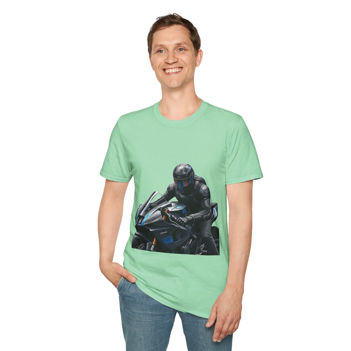 Motorcycle Rider Tee - Unisex Softstyle T-Shirt