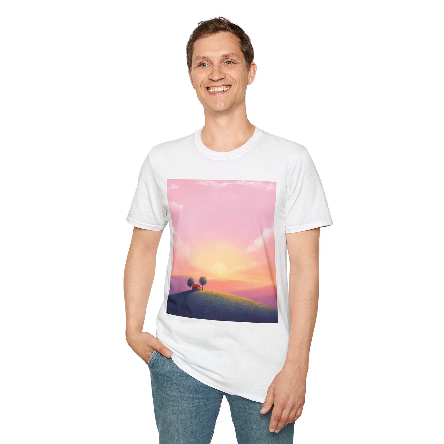 Serene Sunset Unisex Softstyle T-Shirt - Perfect for Nature Lovers