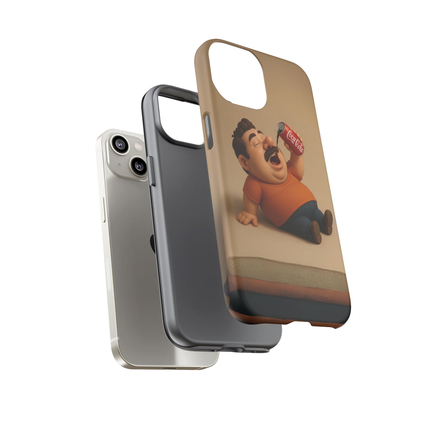 Funny Cartoon Phone Case - 'Coca-Cola Chill' Design