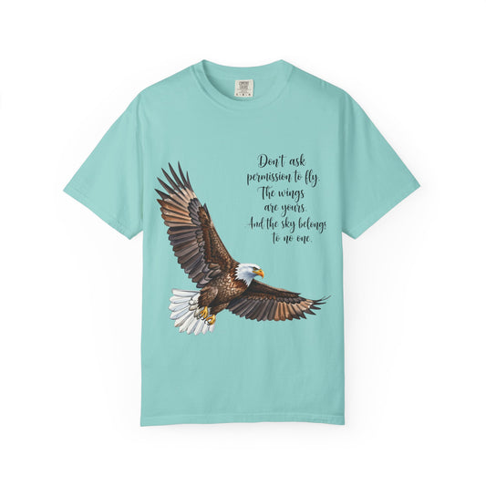 Inspirational Eagle T-Shirt, Motivational Apparel, Gift for Nature Lovers, Unisex Size, Eco-Friendly Fashion, Casual Wear
