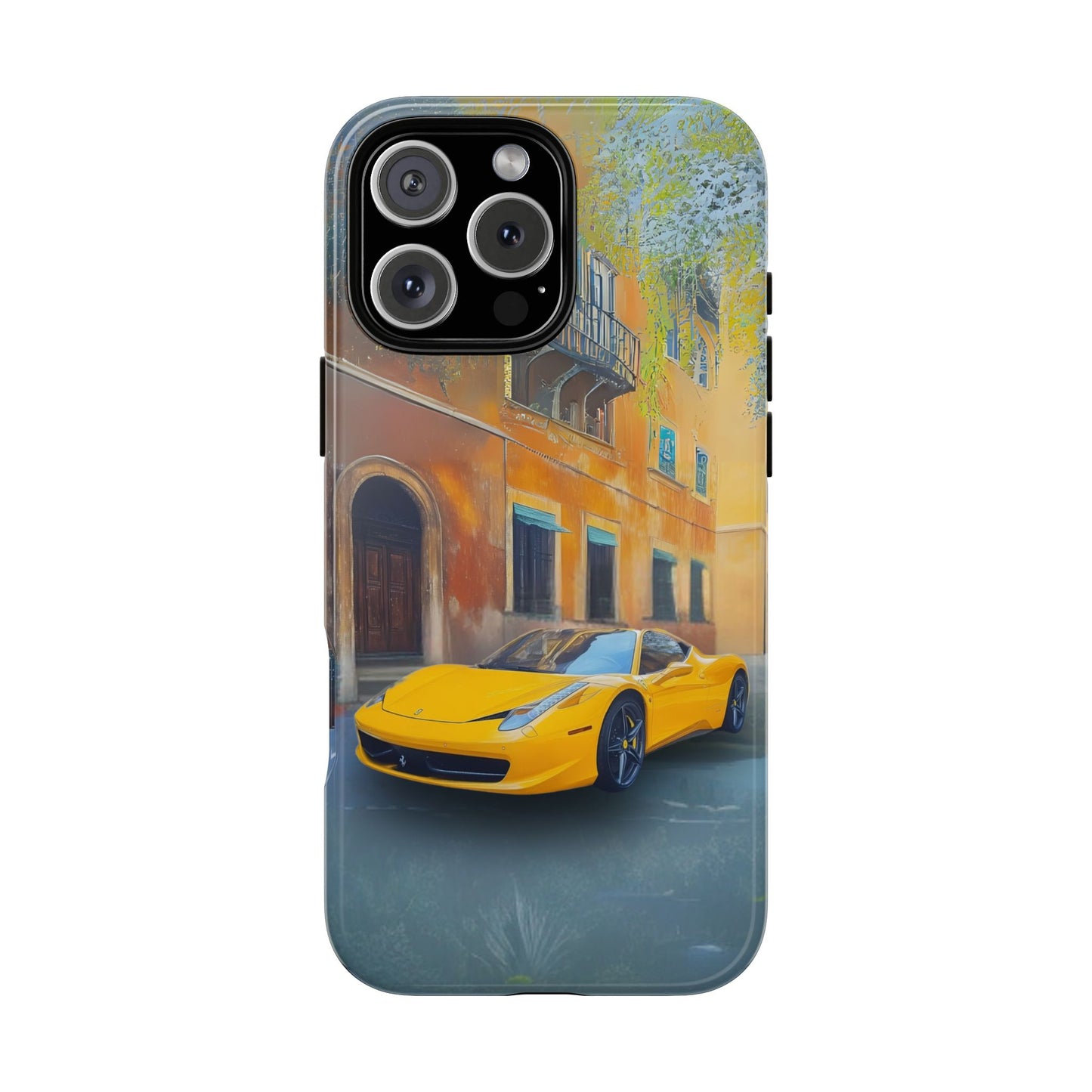 Ferrari Yellow Tough Phone Case - Stylish and Durable