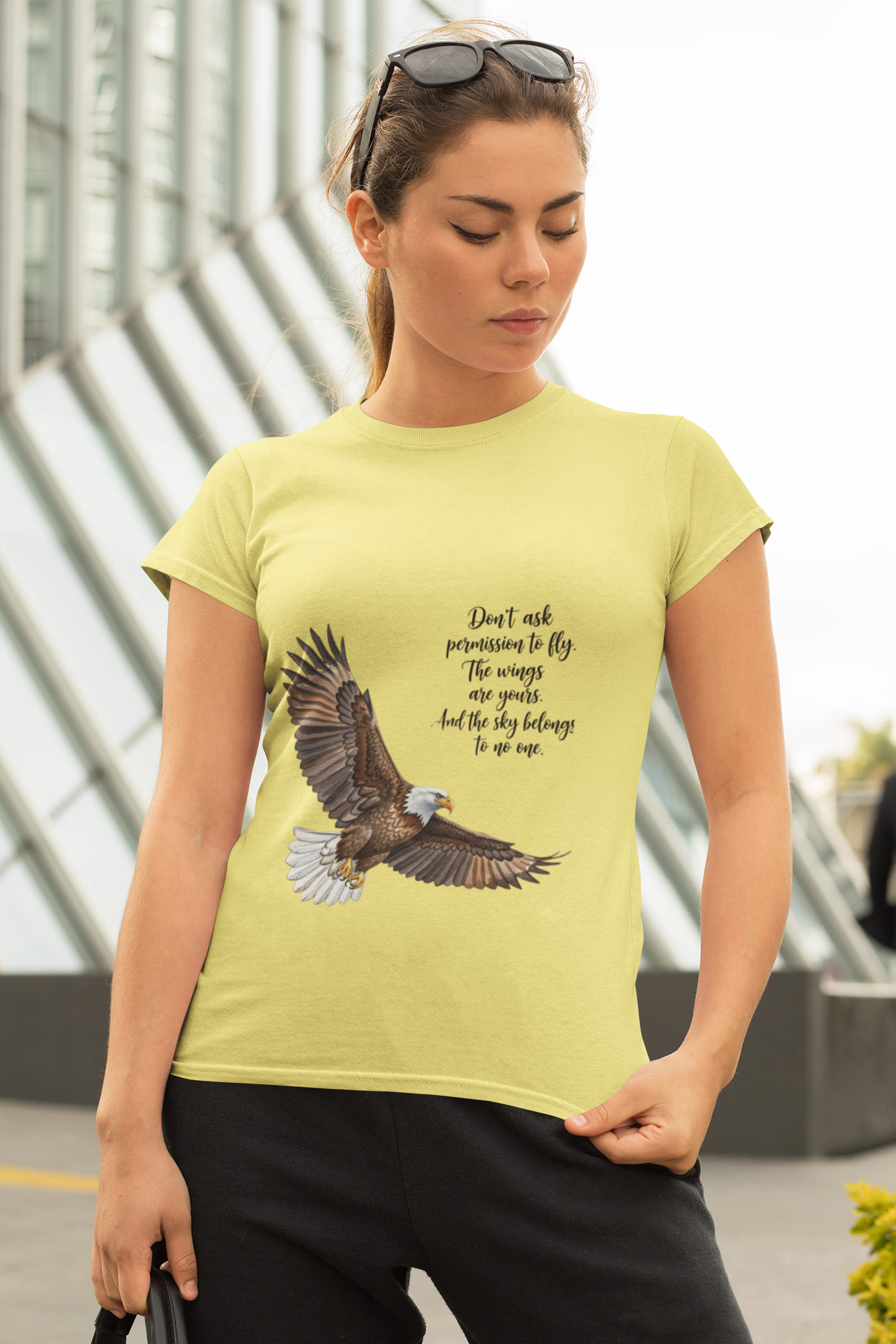 Inspirational Eagle T-Shirt, Motivational Apparel, Gift for Nature Lovers, Unisex Size, Eco-Friendly Fashion, Casual Wear