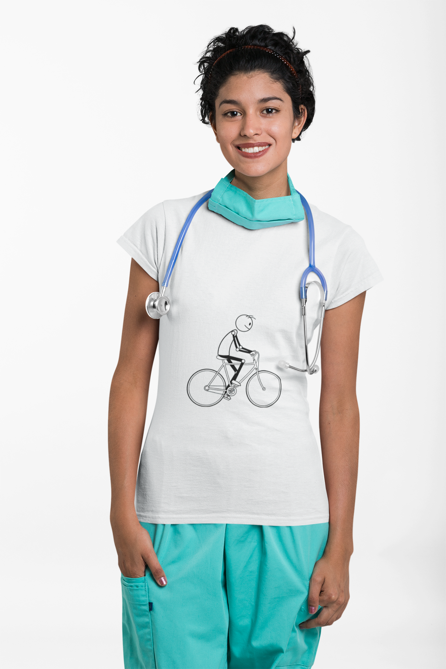 Unisex Bicycle Art Tee, Garment-Dyed T-Shirt for Cyclists, Casual Summer Wear, Gift for Bike Lovers, Eco-Friendly Fashion