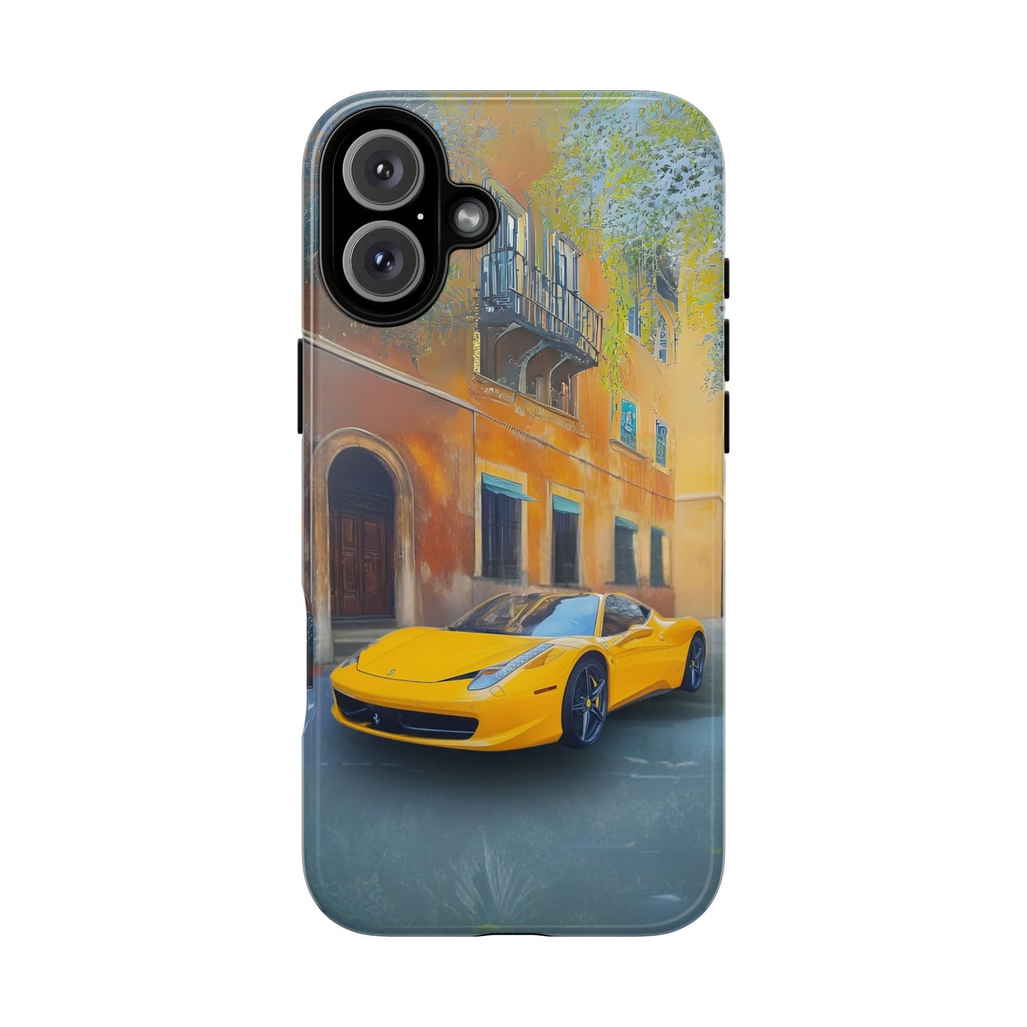 Ferrari Yellow Tough Phone Case - Stylish and Durable