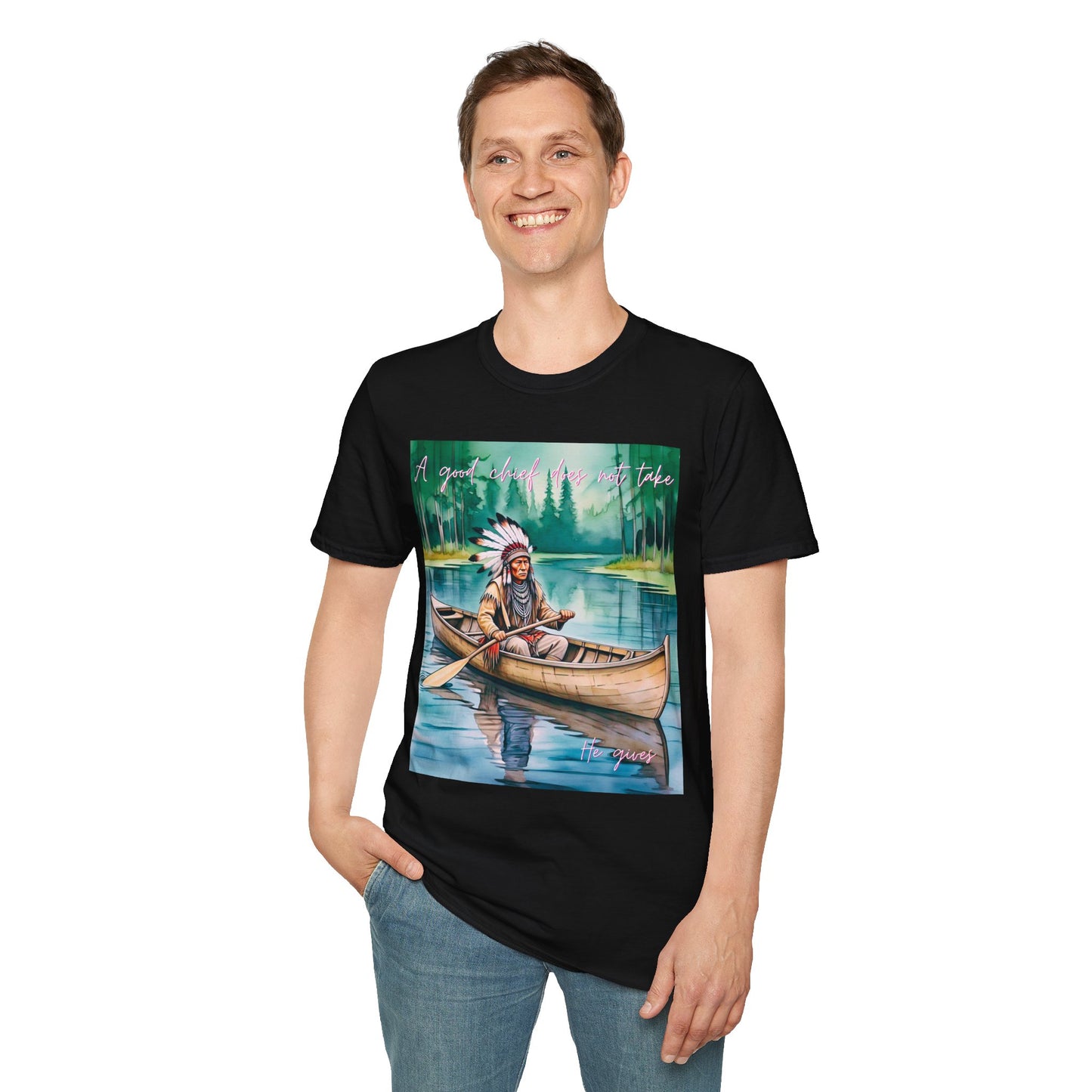 Adventure-Inspired Unisex Softstyle T-Shirt - Canoe Design